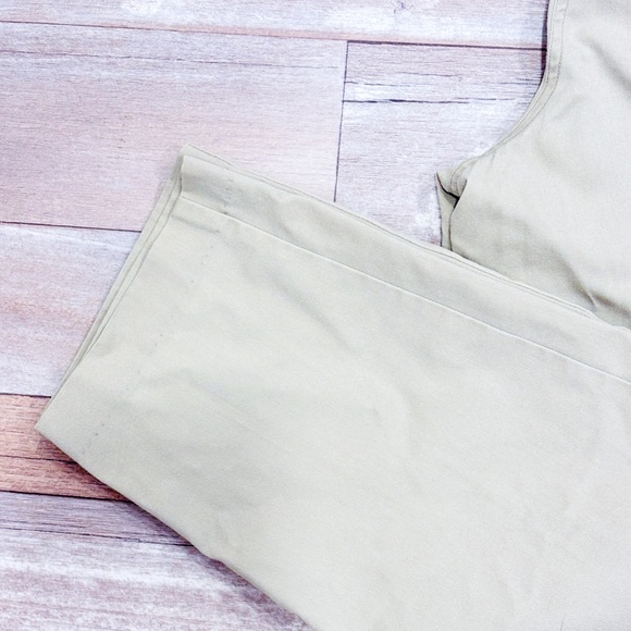 ALIA Vintage beige straight leg cotton pants - Picture 3 of 8